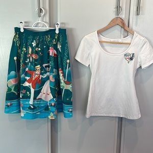 Stitch Shoppe by Loungefly Mary Poppins Shirt and Skirt Size Medium